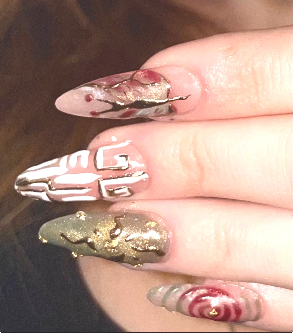 Mulan inspired nails